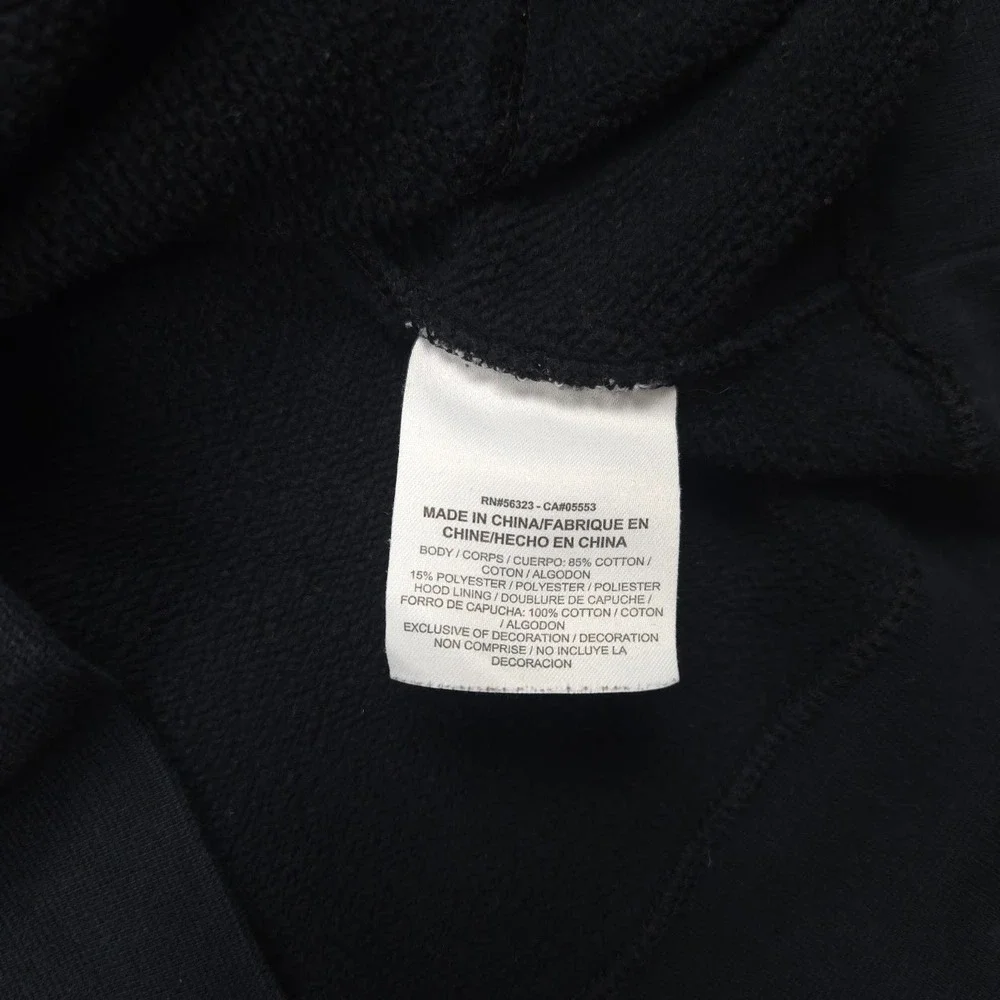 Nike Just Do It Hoodie Adult L Black White Graphic Pullover Fleece Sweatshirt